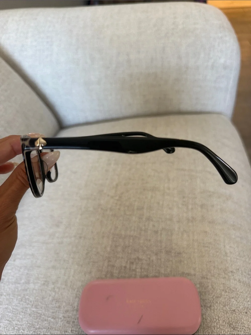 kate spade Tortoise Cat-Eye Glasses with Pink Case